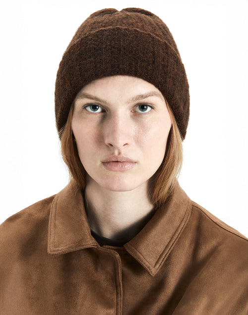 Alpaca Chunky Wool Rib Beanie